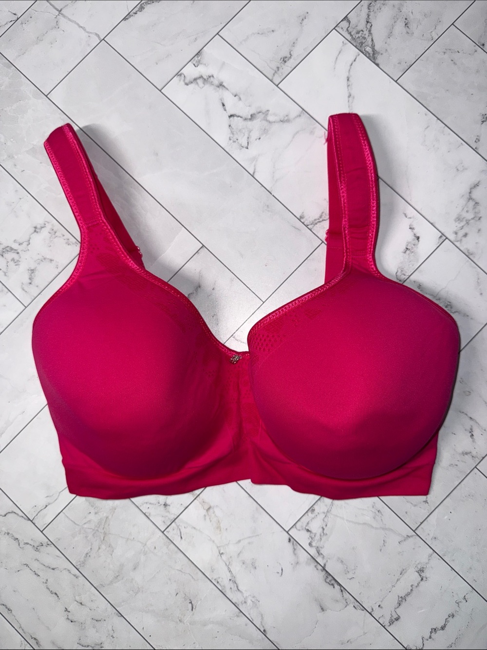 NWT Breezies Seamless Lace Comfort Underwire T-Shirt Bra Rose Violet 36DDD